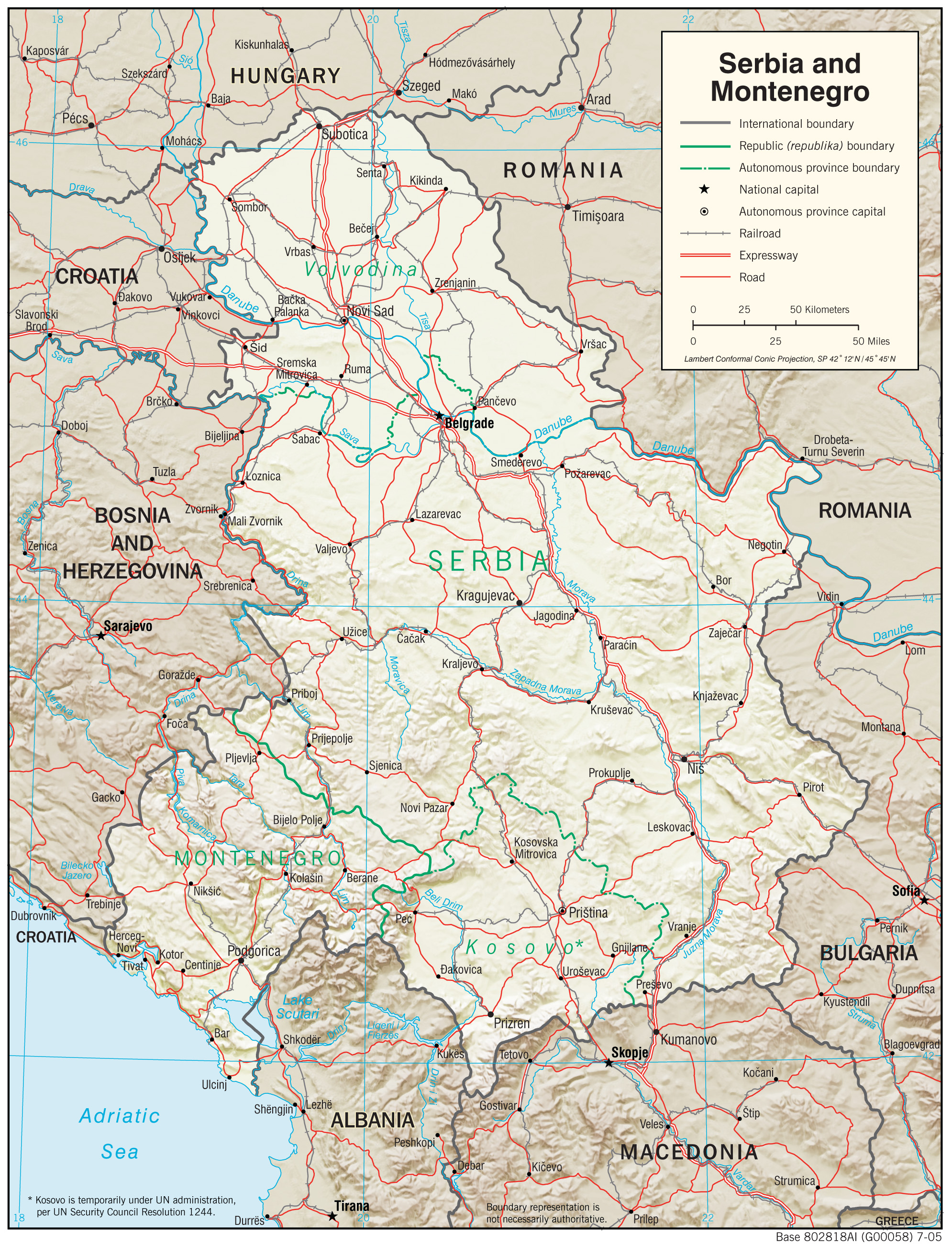 Maps Of Serbia Detailed Map Of Serbia In English Tourist Map