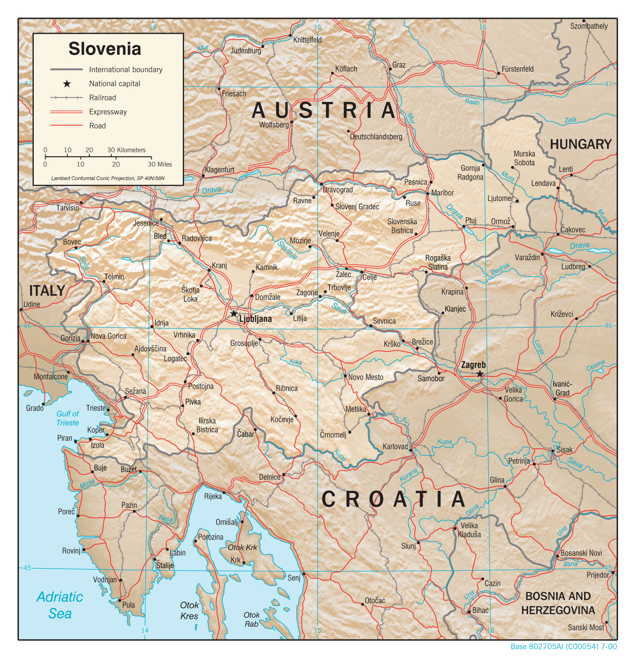 Maps of Slovenia | Detailed map of Slovenia in English | Tourist map of