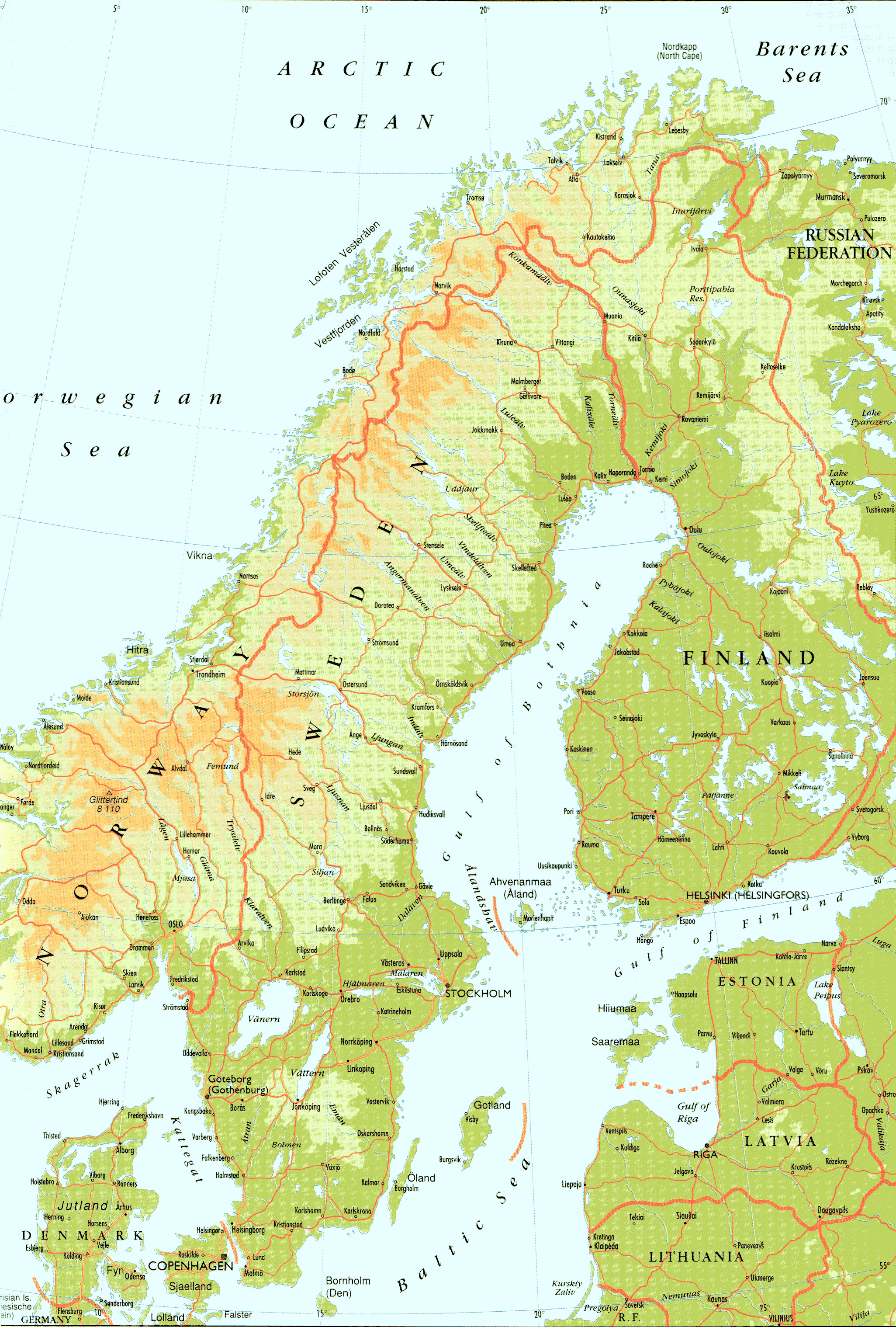 Maps of Sweden | Detailed map of Sweden in English | Tourist map of