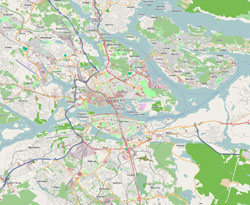 Large transit map of Stockholm city.