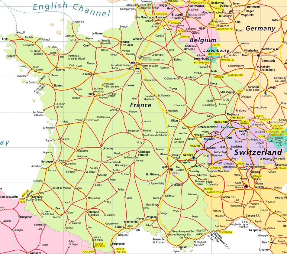 map of france and germany