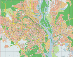 Large detailed road map of Kyiv city in Ukrainian.