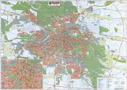 Large detailed road map of Lviv city in Ukrainian.