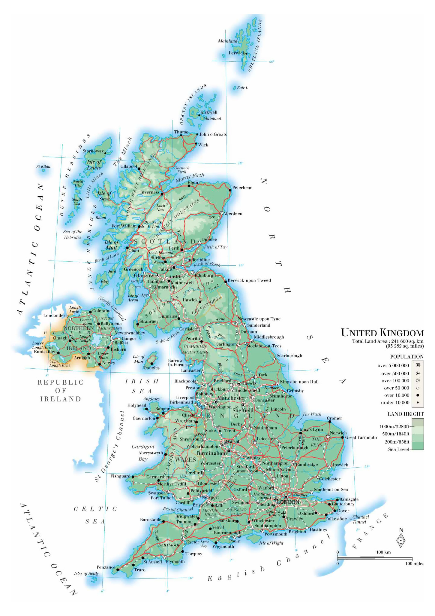 Maps of the United Kingdom | Detailed map of Great Britain in English