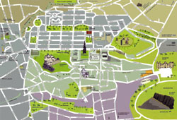 Detailed tourist map of Edinburgh city center.