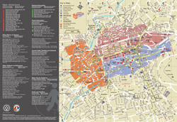 Large detailed tourist map of Edinburgh city.