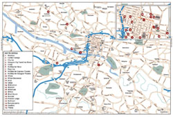 Detailed map of Glasgow city.