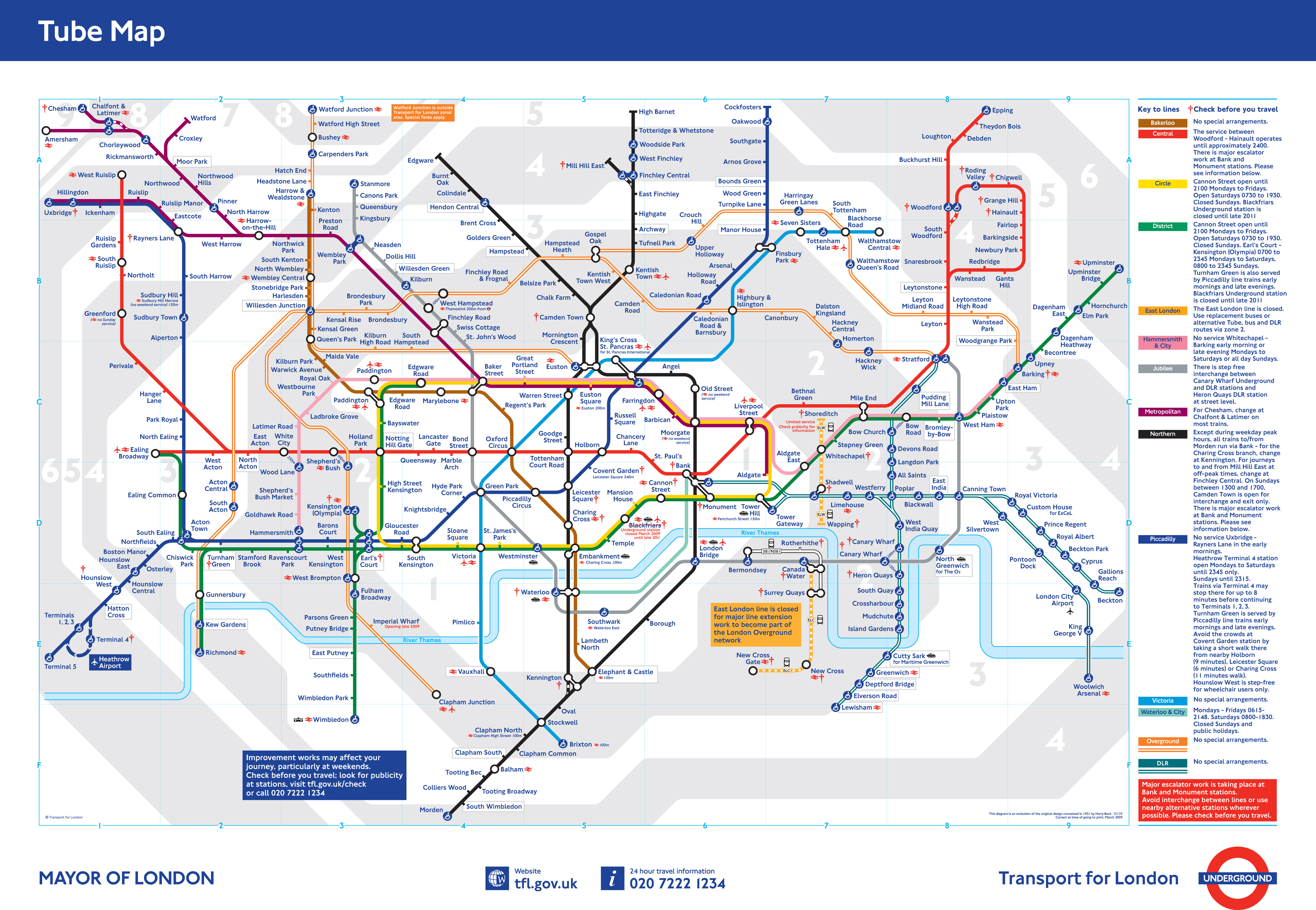 Maps Of London Detailed Map Of London In English Maps Of London