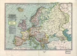 Large detailed old political map of Europe - 1897.