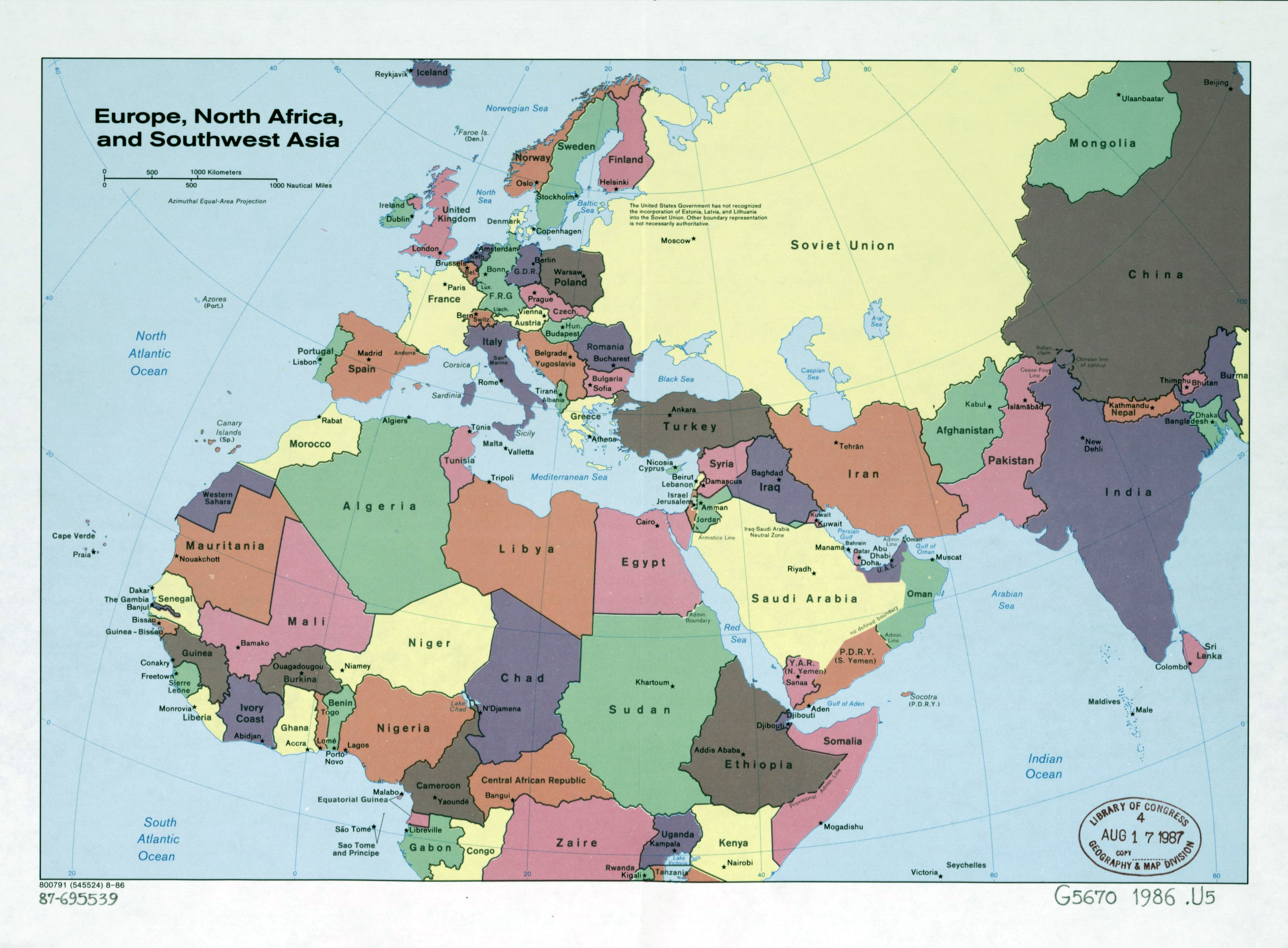 Map Of North Africa Southwest Asia And Central Asia 55