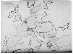 Large detailed old railway and steamship map of Europe - 1913.