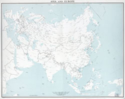 Large scale old political map of Asia and Europe - 1967.