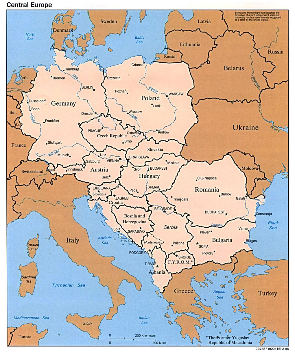 Political Map Of Eastern Europe